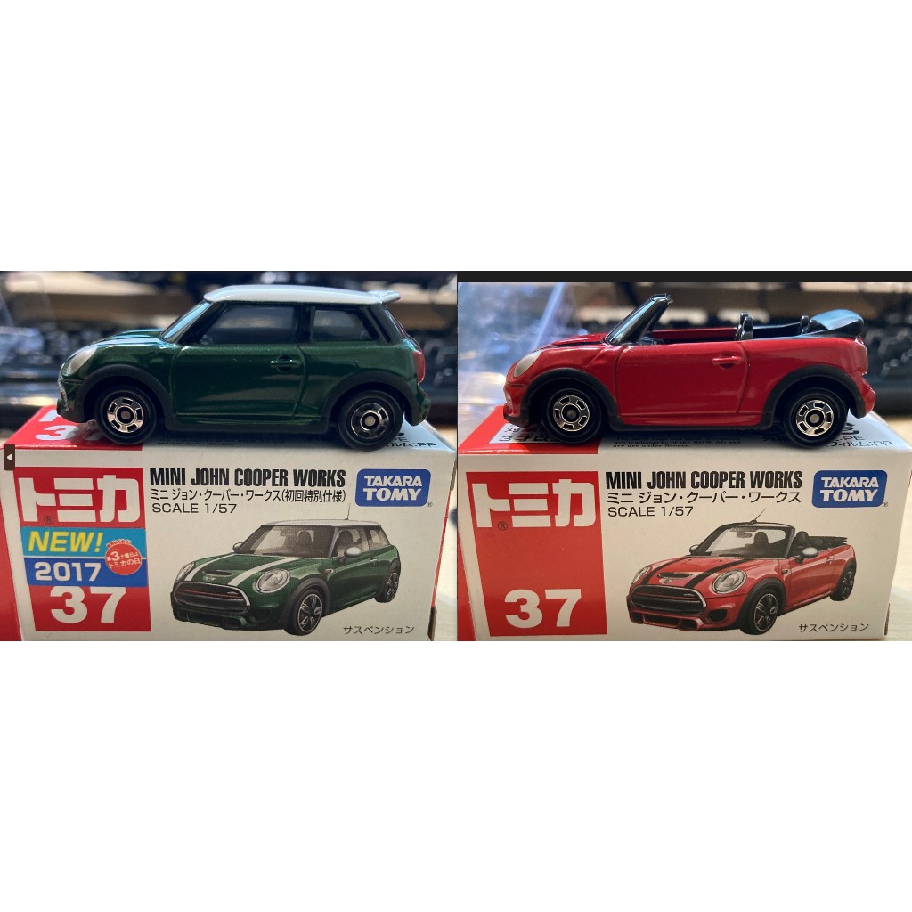 Tomica 多美 No.37 MINI JOHN COOPER WORKS 初回特注+一般版 新車貼 附膠盒