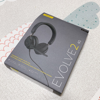 【Jabra】Evolve2 40 MS商務會議耳罩式耳機麥克風(立體聲頭戴式商用耳機麥克風)