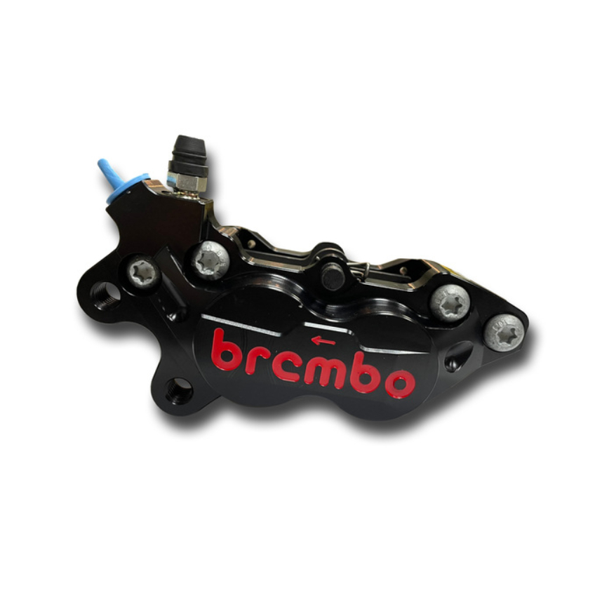 【正宇車業】Brembo P4-40RR 基本對四CNC卡鉗(單邊) 30/34 黑底紅(豐年俐代理)