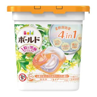 日本【P&G】BOLD 4D洗衣膠球 雀躍柑橘11顆入 ---超取 店到店 最多10盒---