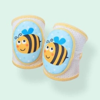 防滑透氣寶寶爬行護墊(調節扣款)一對入-黃色蜜蜂