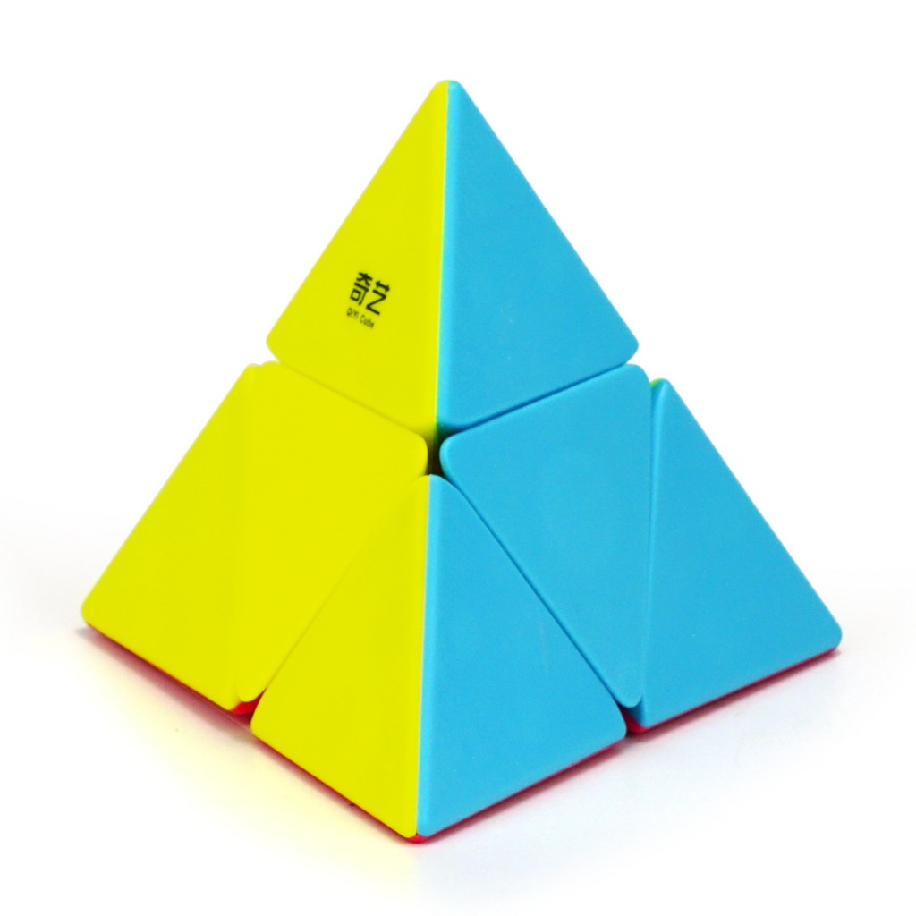 【小小店舖】奇藝  二階金字塔  彩色 速解 魔術方塊 異形 魔方 益智玩具 魔方格 2階 pyraminx