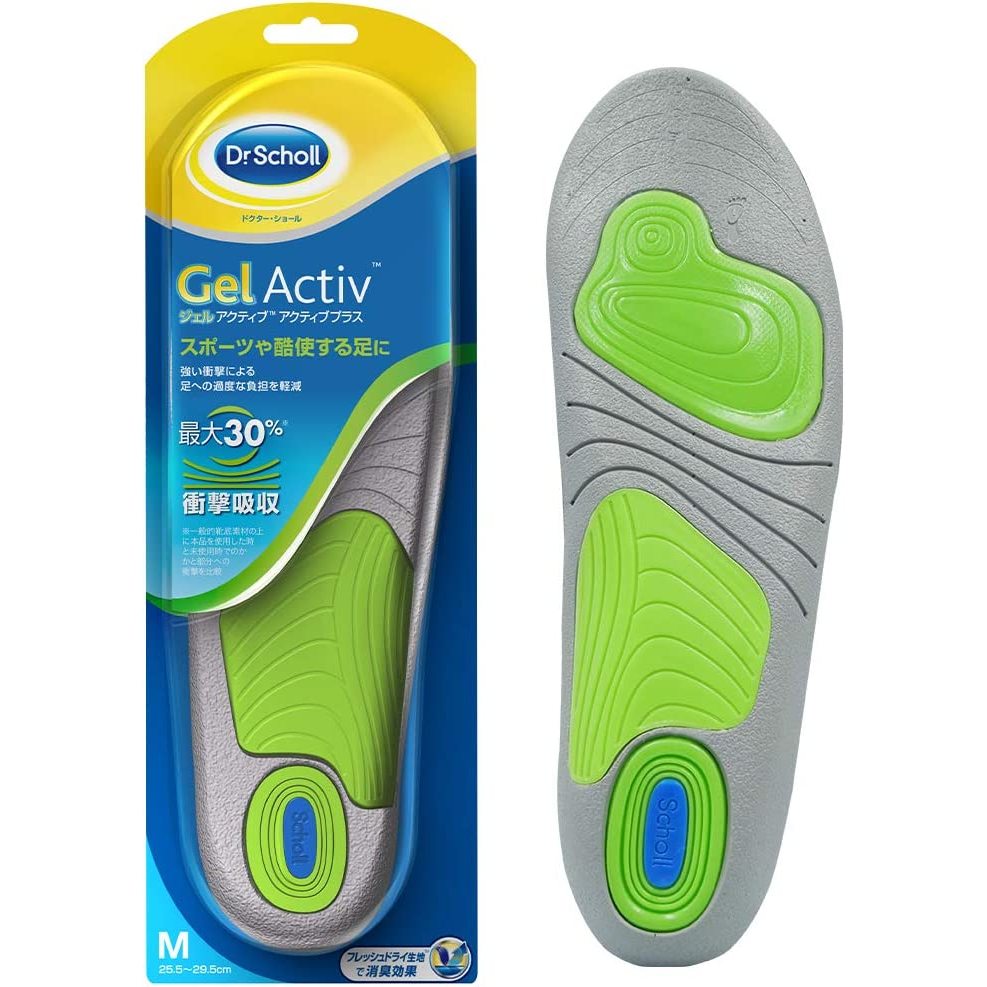 Dr.Scholl Gel Active 鞋墊，運動衝擊吸收款 [1 雙]【直接从日本】正品日本產品