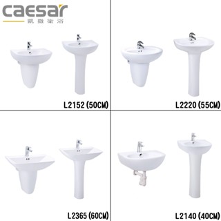 『洗樂適臺南義林店』凱撒衛浴CAESAR 瓷盆+長/短瓷腳組 原廠現貨 L2152 L2220 L2365 洗手檯 面盆