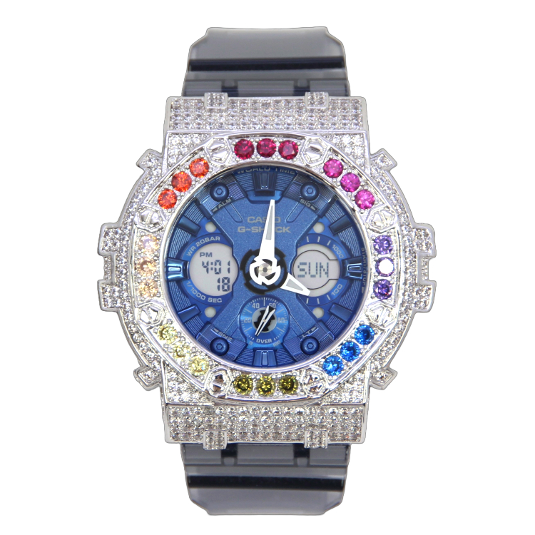 [Shinecollectionhk] GMA-S120TB-8A 八角彩虹設計鑽殼手錶 女裝客製G-SHOCK手錶