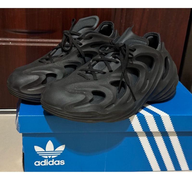 Adidas originals adiFOM Q黑 骨骼鞋 洞洞鞋
