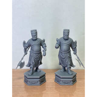 翰客廟藝模型-千里眼+順風耳 將軍 (武器版) 模型神像 模型廟會 模型DIY彩繪