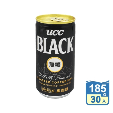 《UCC》無糖咖啡飲料185g(30入/箱)