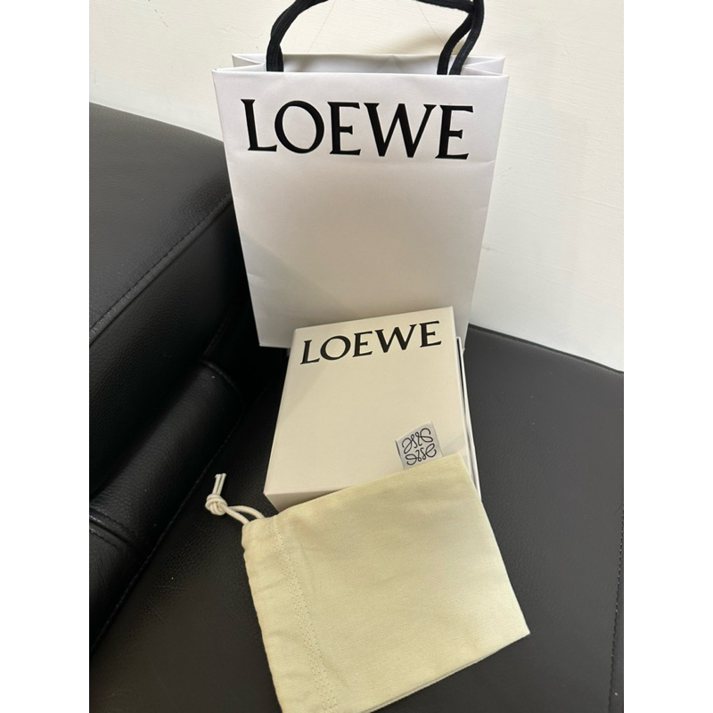 Loewe紙袋皮夾全套組合（紙盒+紙袋+束口袋）