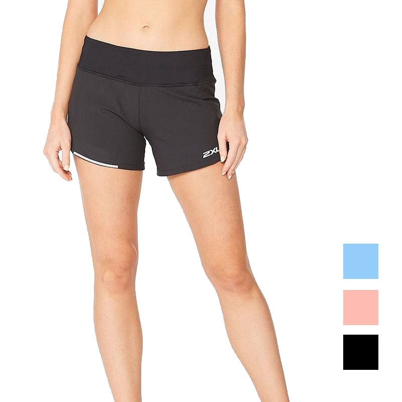 【2XU 澳洲】女 AERO 4吋短褲 黑 活珊瑚橘 天藍色 戶外 健身 運動褲 慢跑 路跑 2XWR6534