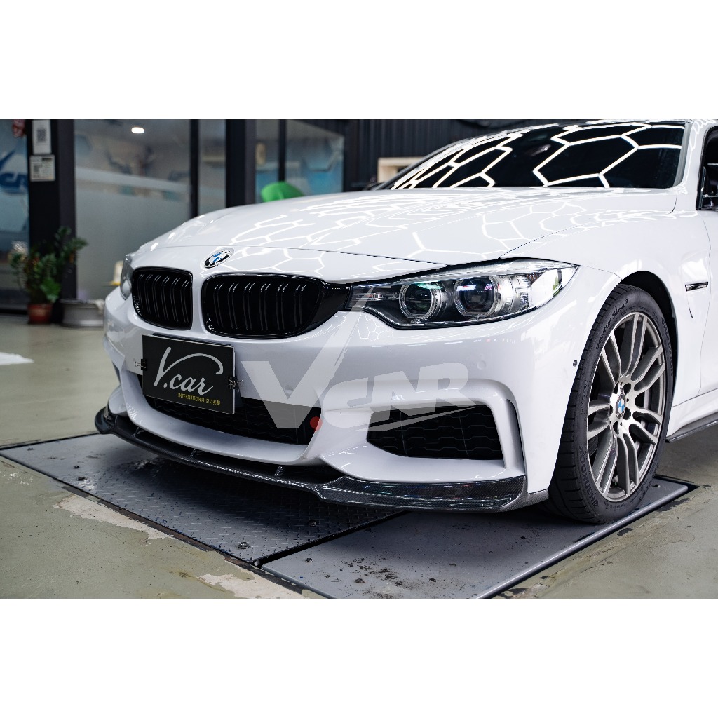 【V.Car】BMW F32 F33 F36 V款 碳纖維前下巴 M-Tech保桿專用