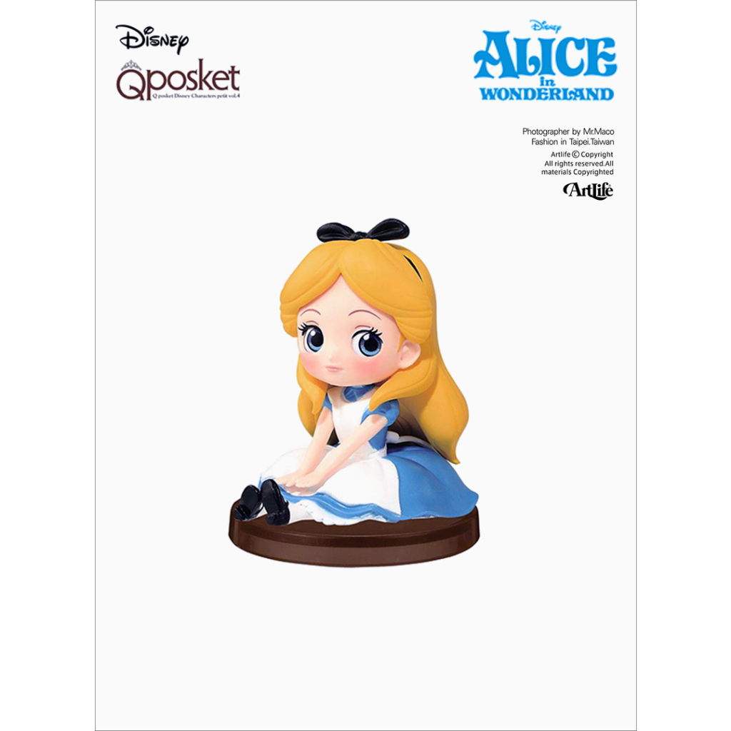 Artlife ㊁ BANPRESTO Qposket Disney ALICE 不思議の国のアリスフィギュア 愛麗絲