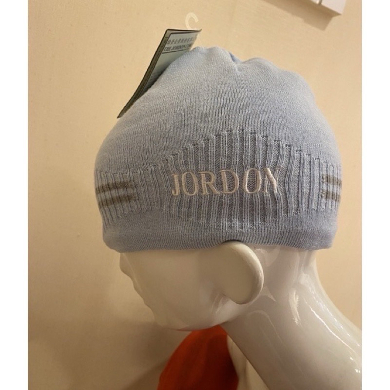 jordon橋登專櫃品牌水藍色毛針織毛線帽子保暖內刷毛全新正品百貨公司正貨