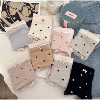 🎀臺灣現貨🎀5829波點莫代爾柔軟三角內褲 無痕冰絲 彈性萊卡 莫代爾 三角褲 無痕內褲 舒適 輕薄