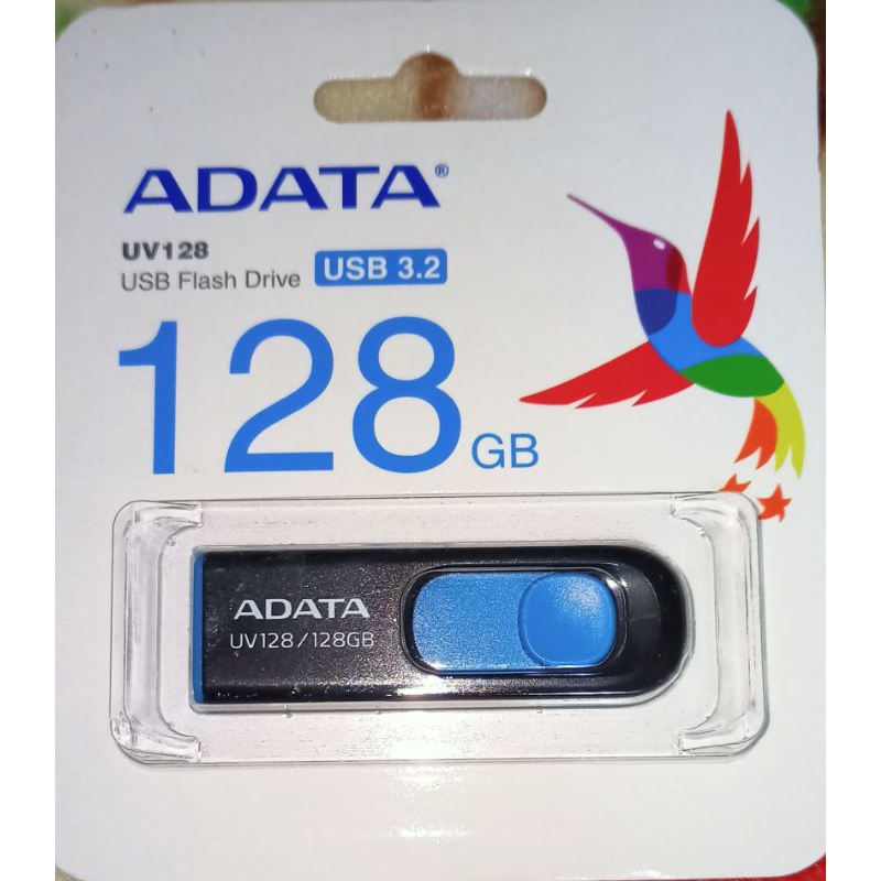 ADATA 威剛 UV128 128GB USB3.2 上推式隨身碟 藍色 高速隨身碟