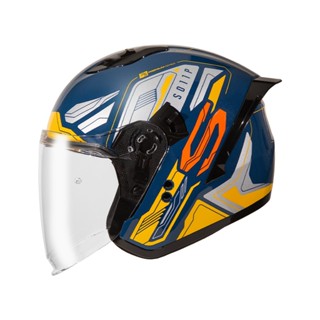 【SOL Helmets】SO-11P開放式安全帽 (超導體 藍/銀黃) ｜ SOL安全帽官方商城