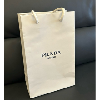 PRADA 白色精品手提紙袋 送禮提袋 生日包裝