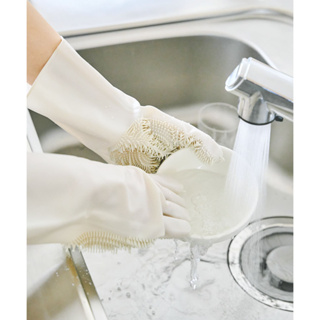 現貨🍯 日本正品 3COINS 雙面矽膠刷清潔手套 清潔刷 洗碗手套 硅膠 清潔家務手套 洗車手套【J-3C343】