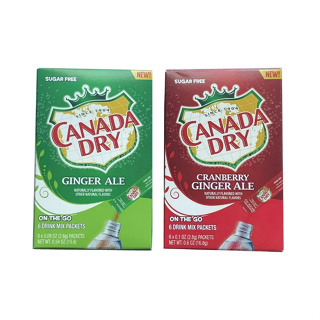 買不買小舖🛒Canada Dry 無糖薑汁汽水沖泡粉 6包入一盒 經典原味 蔓越莓口味