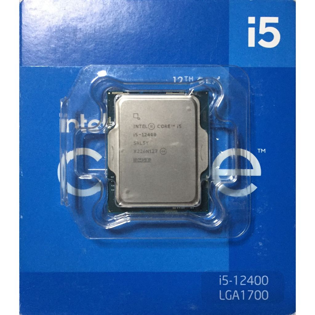 Intel 12代CPU i5-12400 有內顯 6核12緒 (盒裝-含風扇-保固至2025-11-25)