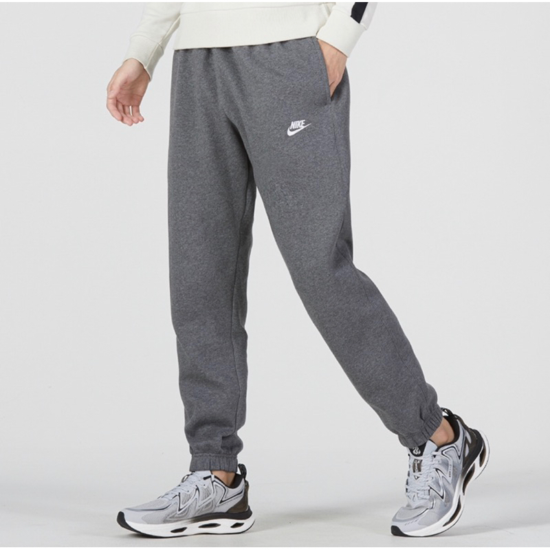 特價NIKE NSW PANTS 男款 灰色 基本款 長褲 棉褲 縮口 刷毛 刺繡 BV2738-071