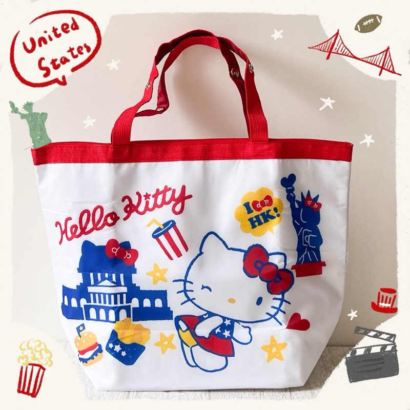 7-11限量 Hello Kitty玩遊世界18L 摺疊大保冷袋 保溫袋 環保袋 美國 收納