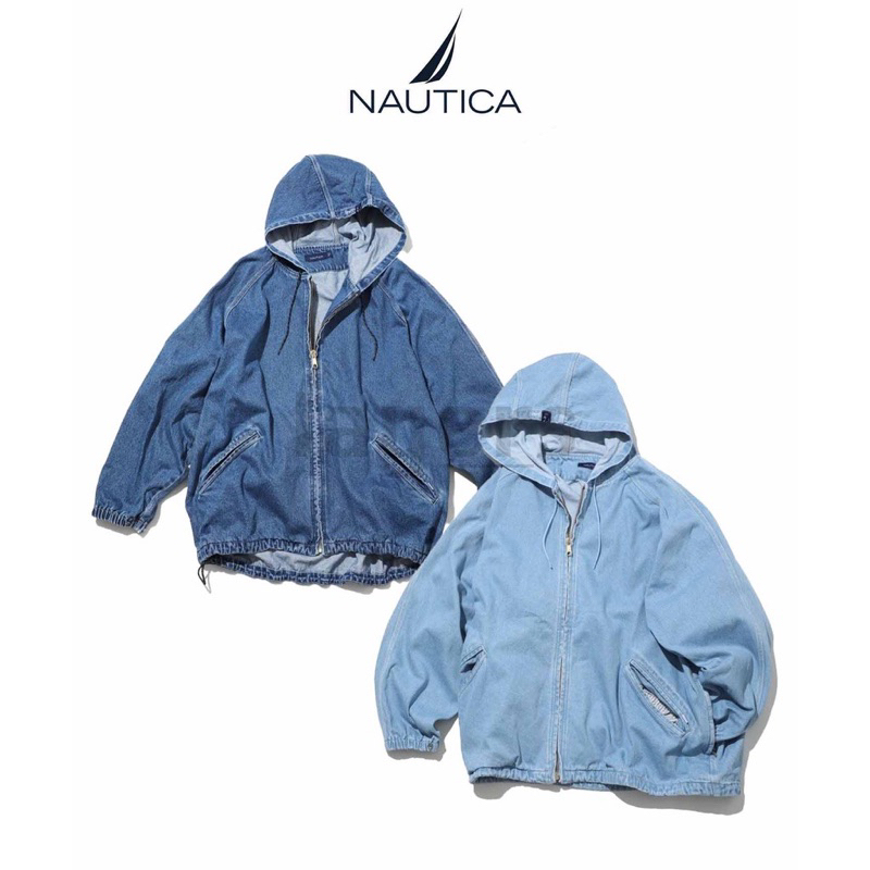 NAUTICA JP 長谷川昭雄Hooded Denim Jacket 厚磅水洗連帽外套 L號