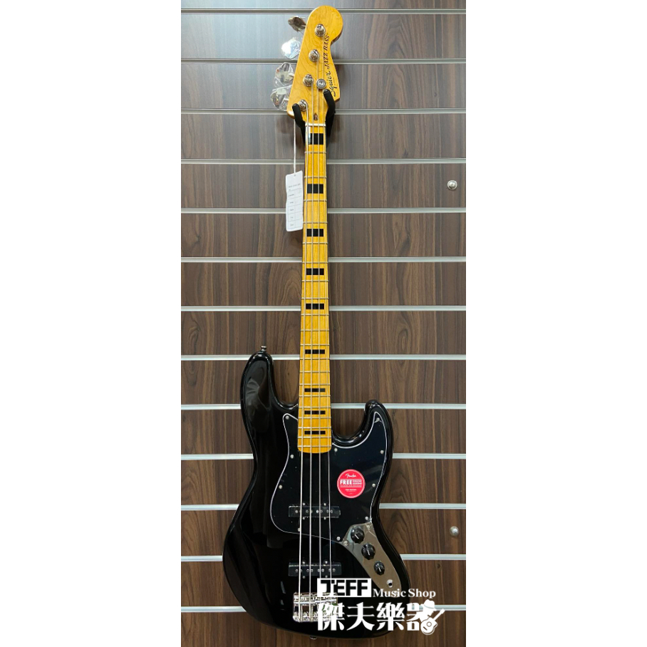 【傑夫樂器行】Squier Classic Vibe 70S J BASS MN BLK 黑色 貝斯 電貝斯