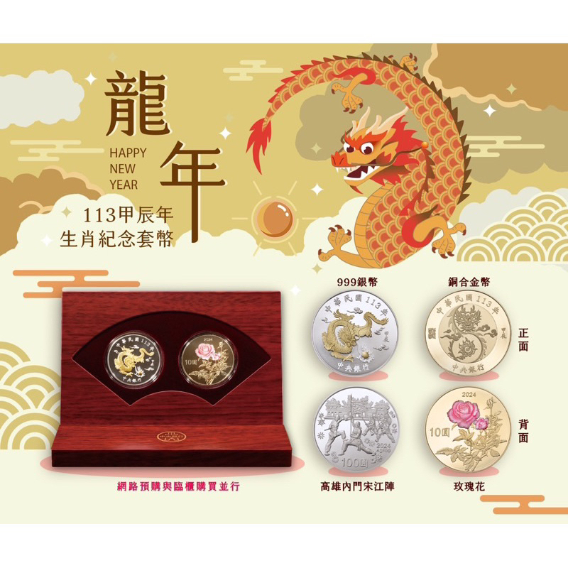 2024台灣銀行龍年紀念套幣