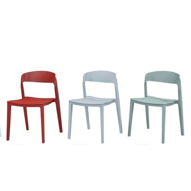 【新荷傢俱工場】23R 652 設計款馬卡龍色系扭轉PP椅(共3色) 餐椅 戶外椅 休閒椅 PP椅 可疊椅