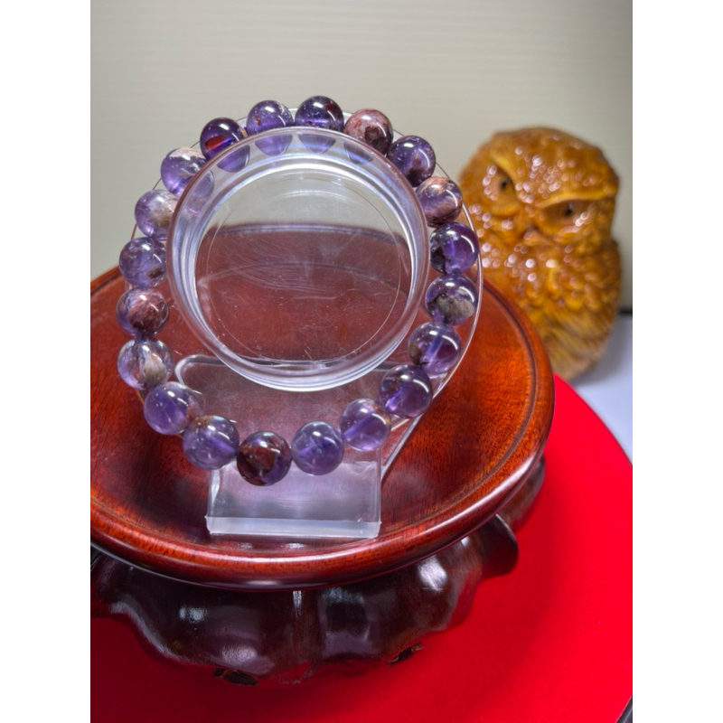 高品項 &gt;&gt; 紫水晶 幽靈 &lt;&lt; 手珠 手鍊 10mm/13-13.5mm*手圍17 /// 紫幽靈 紫幽 紫水晶洞