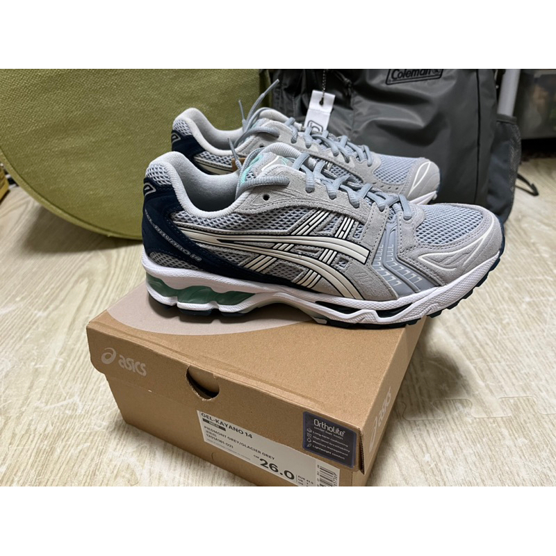 （已保留勿下標）ASICS 亞瑟士 GEL-KAYANO 14 灰藍 US8 26CM 全新