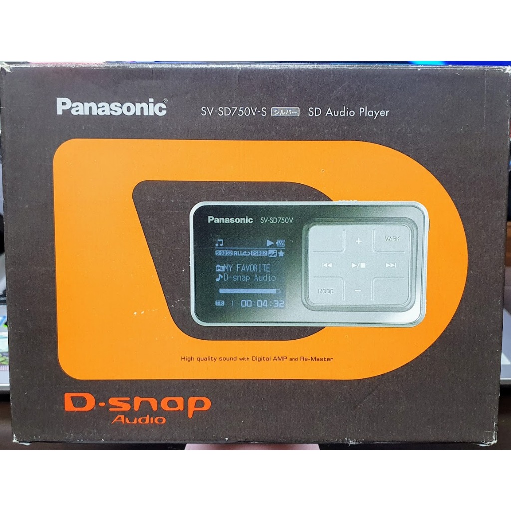 ~艾瑞克~ Panasonic 國際牌 插卡式MP3隨身聽 SV-SD750 V 銀色款式 非無線連接 請詳閱商品詳情