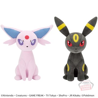 BANDAI 萬代 Pokemon寶可夢絨毛 太陽伊布＆月伊布