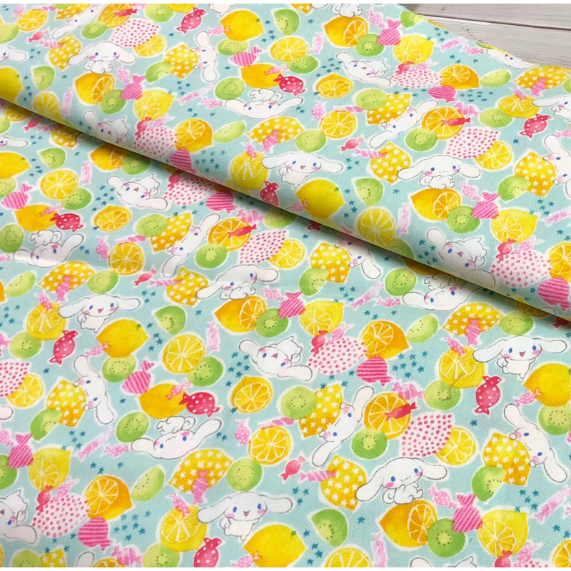 豬豬日本拼布 限量版權卡通布 三麗鷗 大耳狗 檸檬 奇異果 糖果 厚棉布料材質