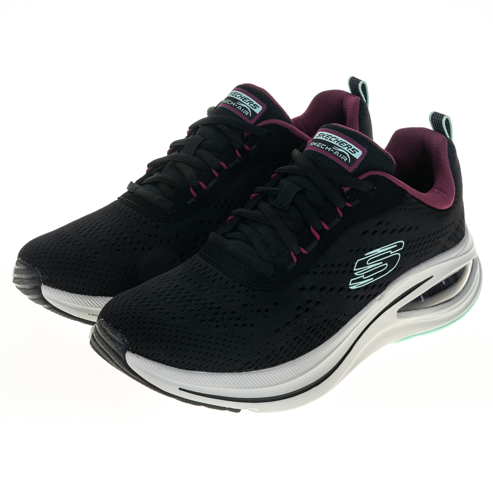 Skechers SKECH-AIR META 女 緩衝 輕量 氣墊 休閒鞋 黑紫-150131BKMT