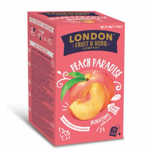 ※新貨到促銷中※【即享萌茶】英國LONDON芙賀蜜桃樂園茶20茶包/盒（無咖啡因）