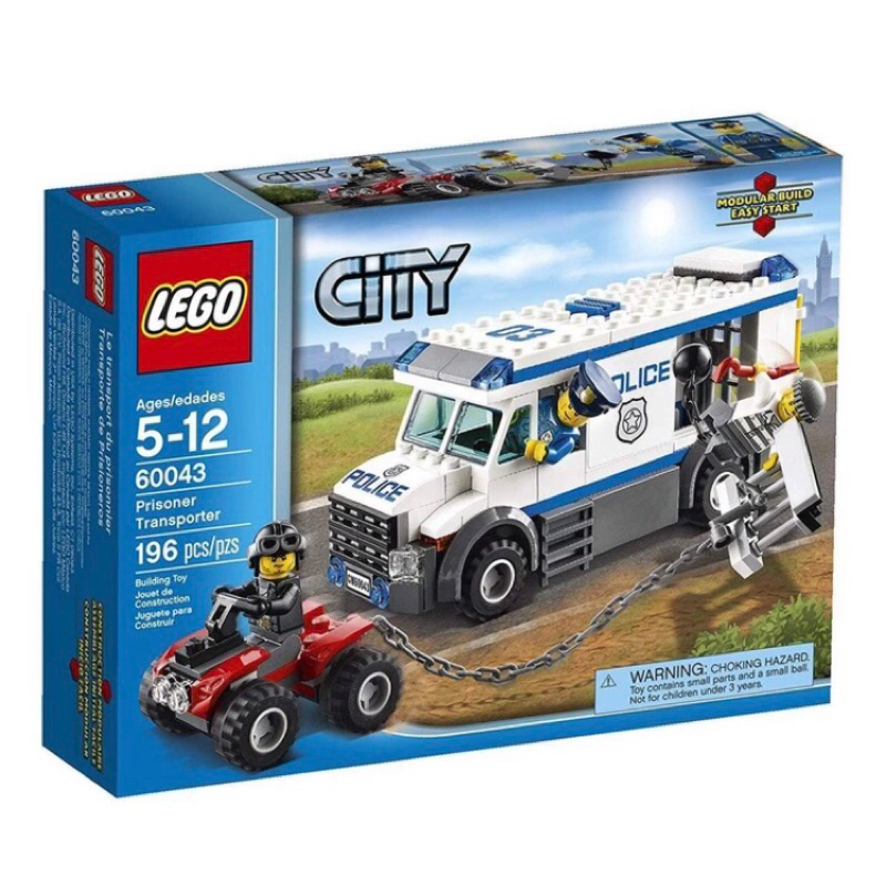 全新 盒損福利品 LEGO 樂高 60043  囚犯運輸車 城市系列