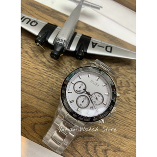 Hugo Boss 德式競速計時腕錶-紳士休閒_白色錶盤_2024新款_實體門市（預購款)
