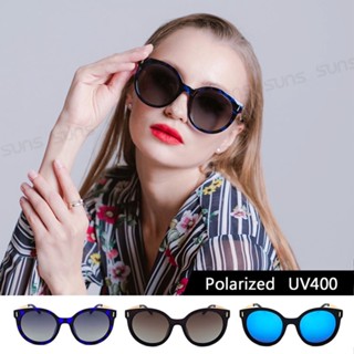 時尚圓框偏光墨鏡 Polarized 大框顯小臉精緻設計 高質感金屬太陽眼鏡 抗UV400 防眩光 反光