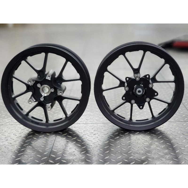 【S2R】S-MAX FORCE155 SMAX ABS Y幅10爪輪框 鑄造 鋁合金 前+後 一組 消光黑 銀色