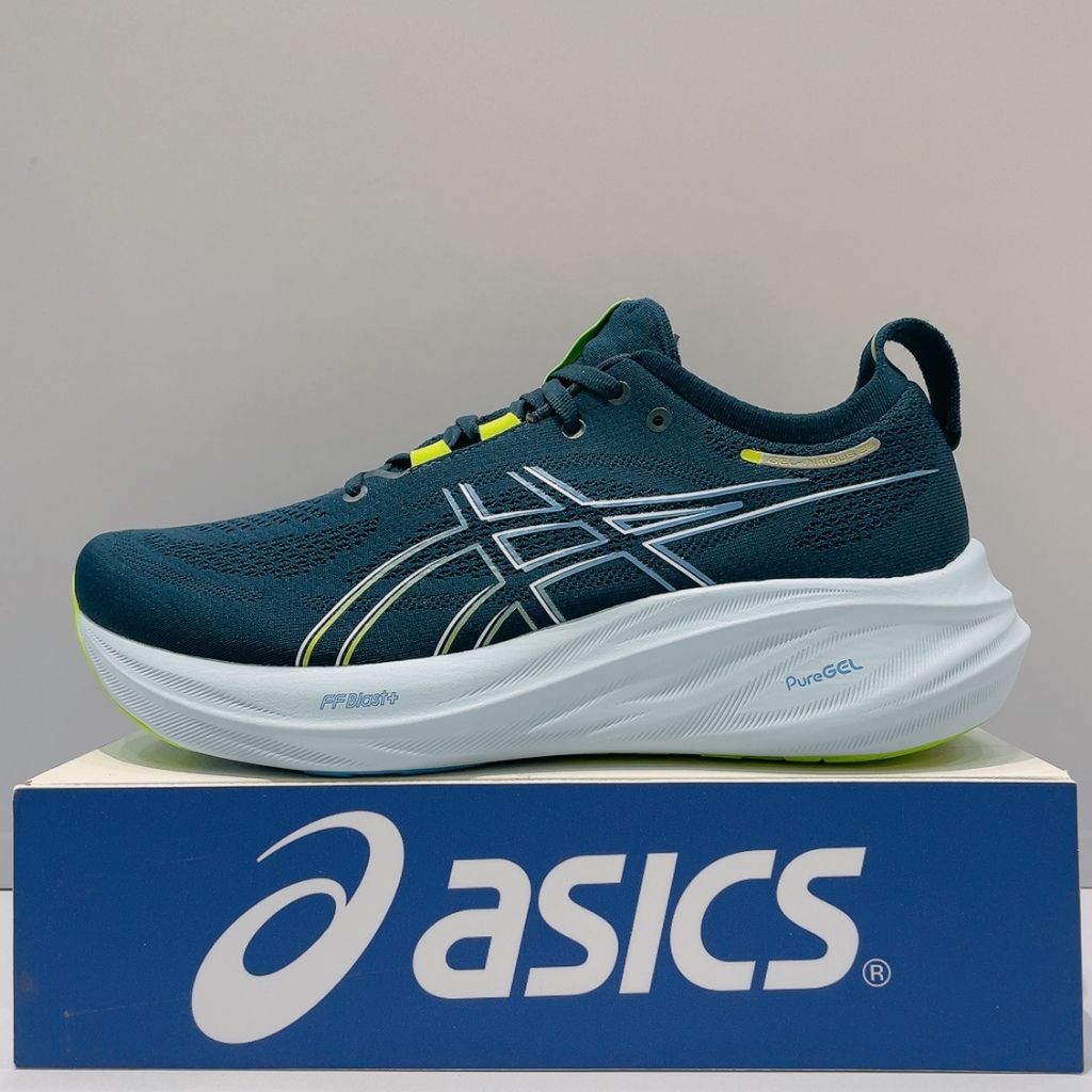 ASICS GEL-NIMBUS 26 (2E) 男生 藍色 寬楦 透氣 緩震 運動 慢跑鞋 1011B795-400