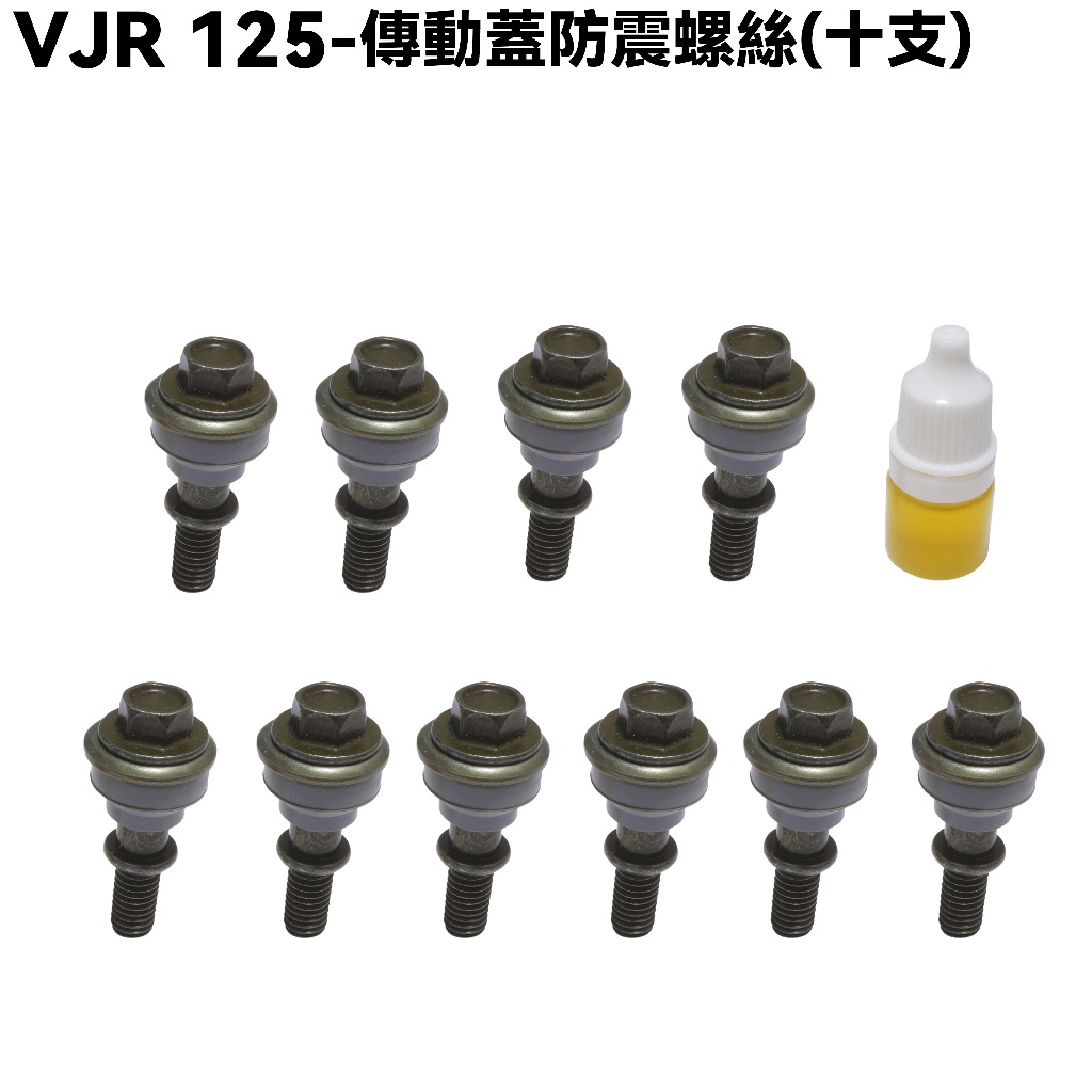 VJR 125-傳動蓋防震螺絲(十支)【贈保護油、SE24AF、SE24AD、SE24AE、SE24AK、SE24AK】