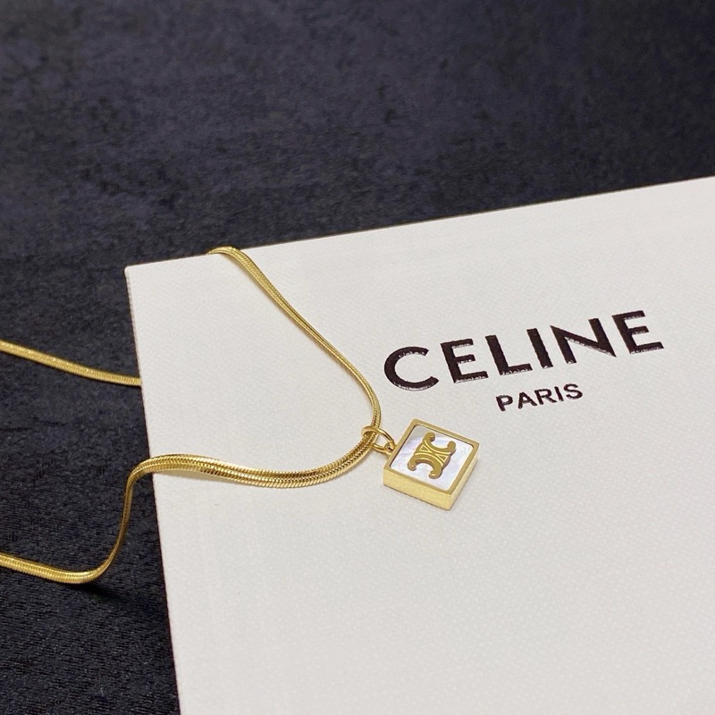 【Gamer】 ✨二手美品✨ Celine 凱旋門 項鍊 Celine字母項鍊 金色凱旋門項鍊