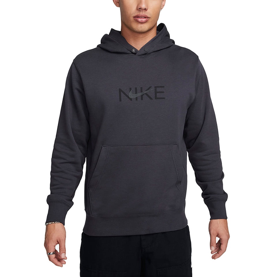 【RTG】NIKE NSW HOODIE PO FT I2SP 帽T 灰黑 背大勾 拉鍊 休閒 男 FZ4765-060