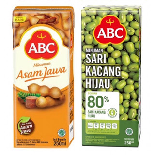 ABC MINUMAN KACANG HIJAU/ASAM JAWA/MANGGA羅旺果汁 綠豆汁 芒果汁250ml
