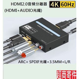 現貨HDMI音頻影音分離器支持4K@60hz筆電電腦投影機電視盒子第四台mod音頻擴大機外接或chromecast 4