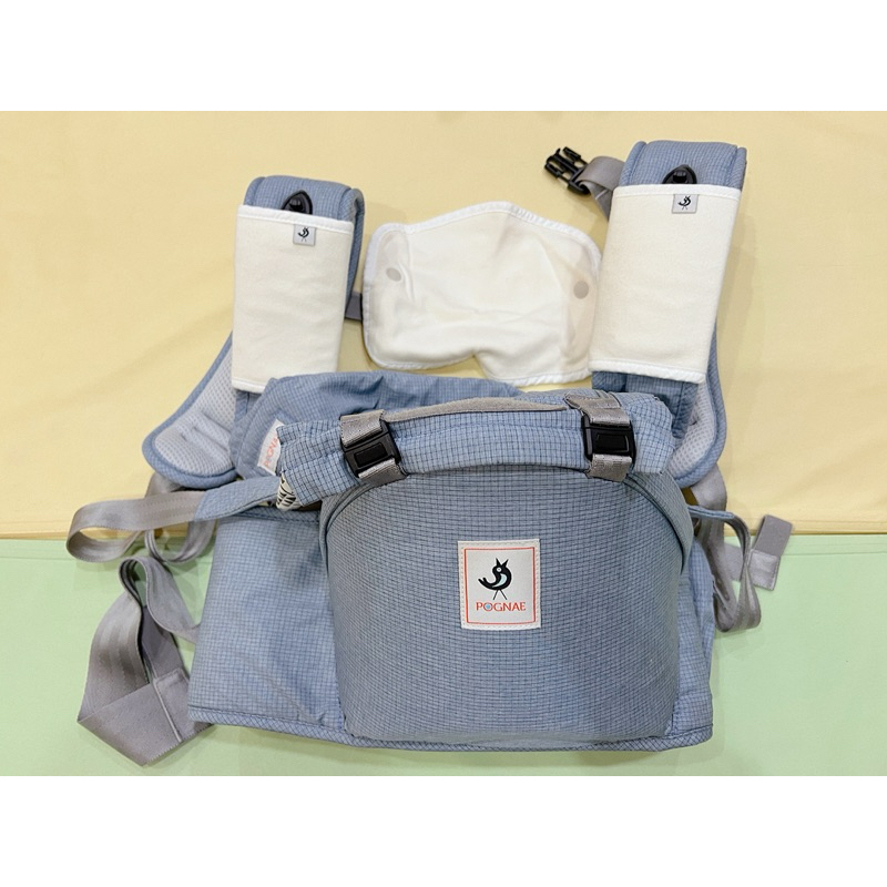 Pognae No.5 機能型坐墊背巾揹巾 經典英國藍 二手