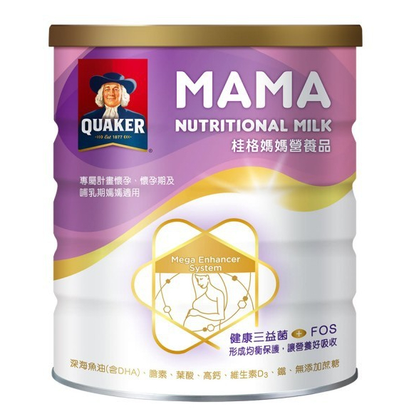 QUAKER 桂格 媽媽營養品850g 媽媽奶粉