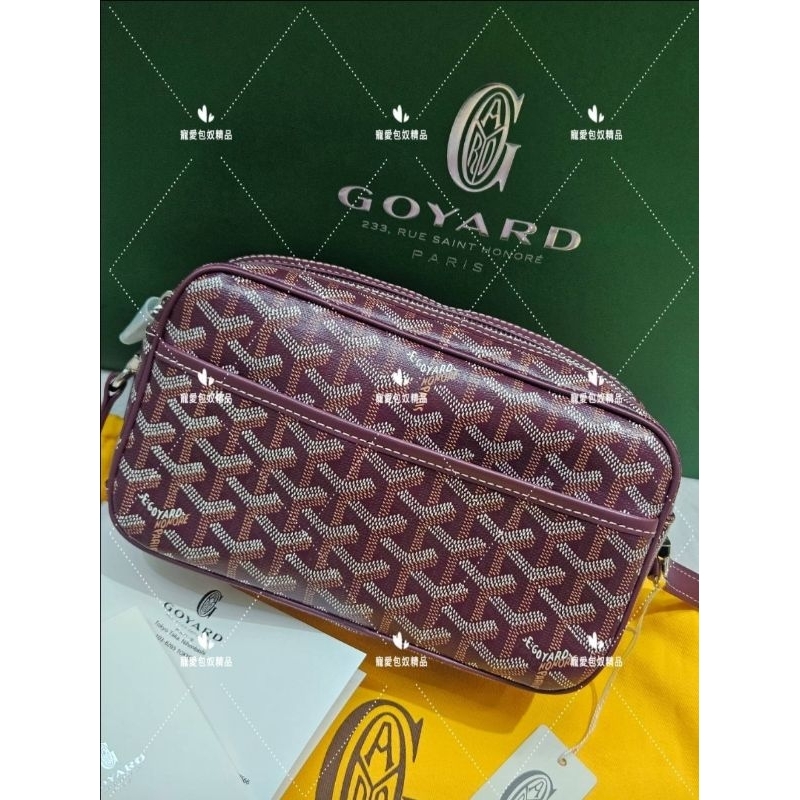 GOYARD Cap Vert 酒紅相機包 斜背 記者包